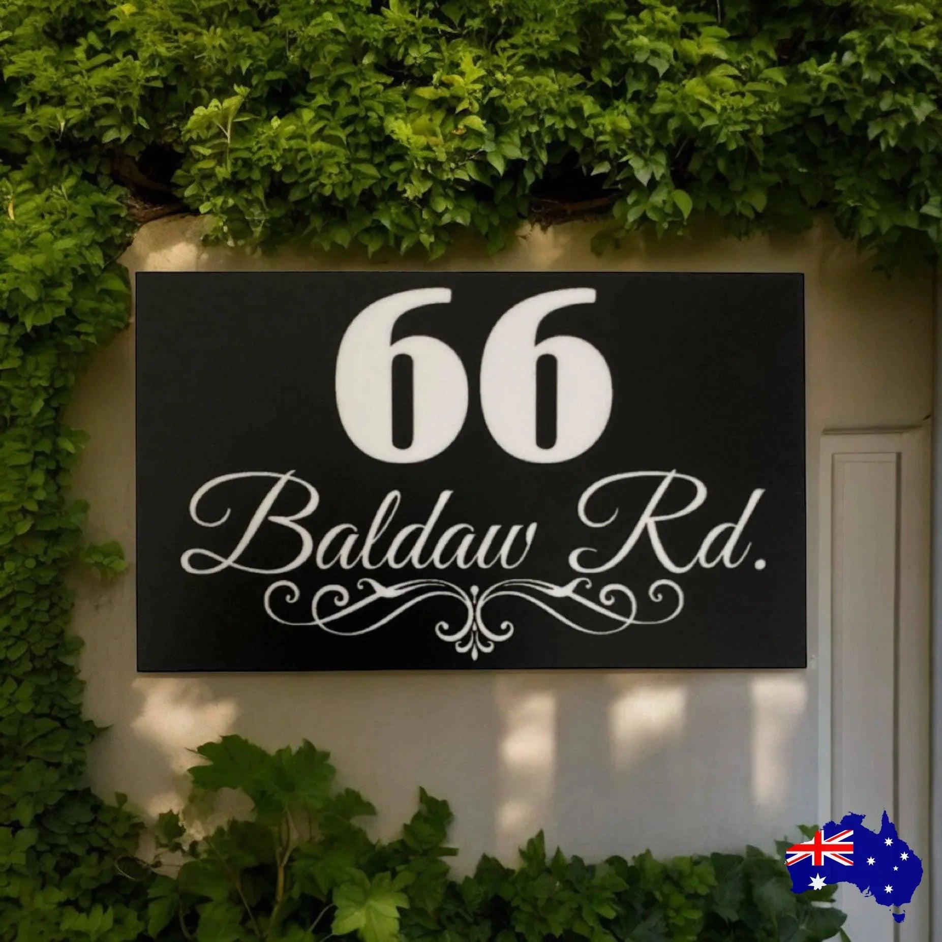 Personalised Street Number Address Letter Box White Black House Custom Sign - The Renmy Store Homewares & Gifts