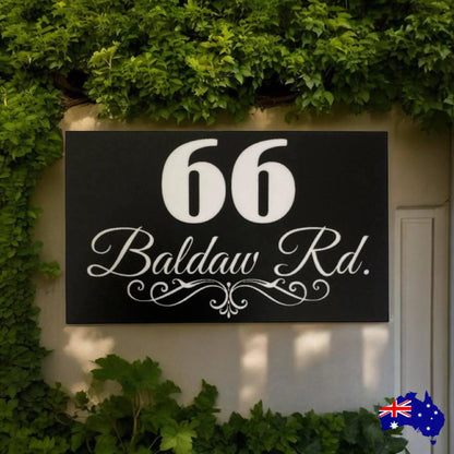 Personalised Street Number Address Letter Box White Black House Custom Sign - The Renmy Store Homewares & Gifts