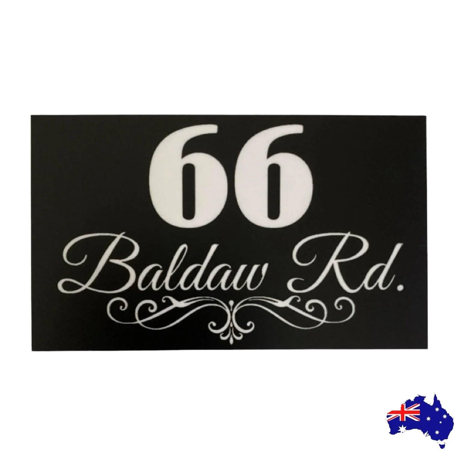 Personalised Street Number Address Letter Box White Black House Custom Sign - The Renmy Store Homewares & Gifts