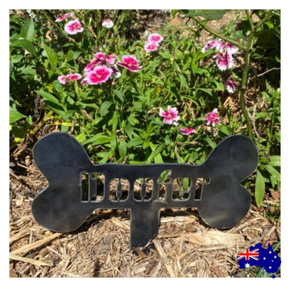 Memorial Pet Custom Personalised Metal Steel Bone Sign - The Renmy Store Homewares & Gifts