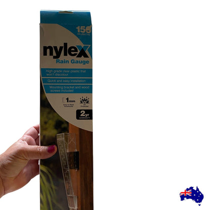 Rain Gauge Stake Wall Cow Country Farmhouse - Rain Gauge Stake For Garden - Uv-Protected Nylex Gauge - Handcrafted Garden Display