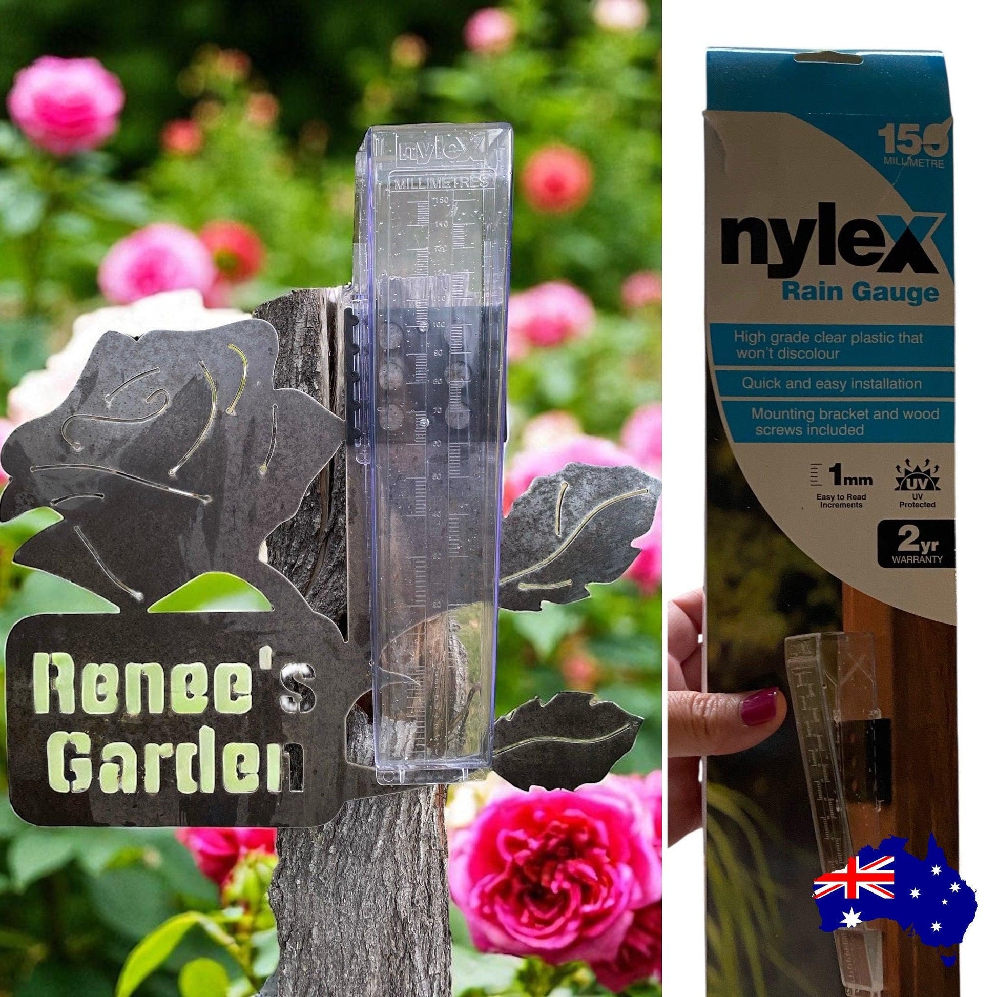 Rain Gauge Stake Wall Surfboard Beach House - Dachshund Dog Rain Gauge - Handcrafted Garden Display - Custom Rain Gauges