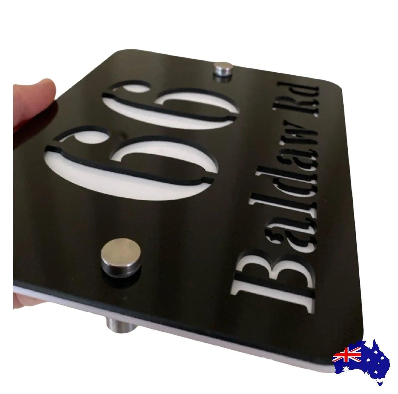 Personalised Street Number Address Letter Box Black House Custom Sign - The Renmy Store Homewares & Gifts