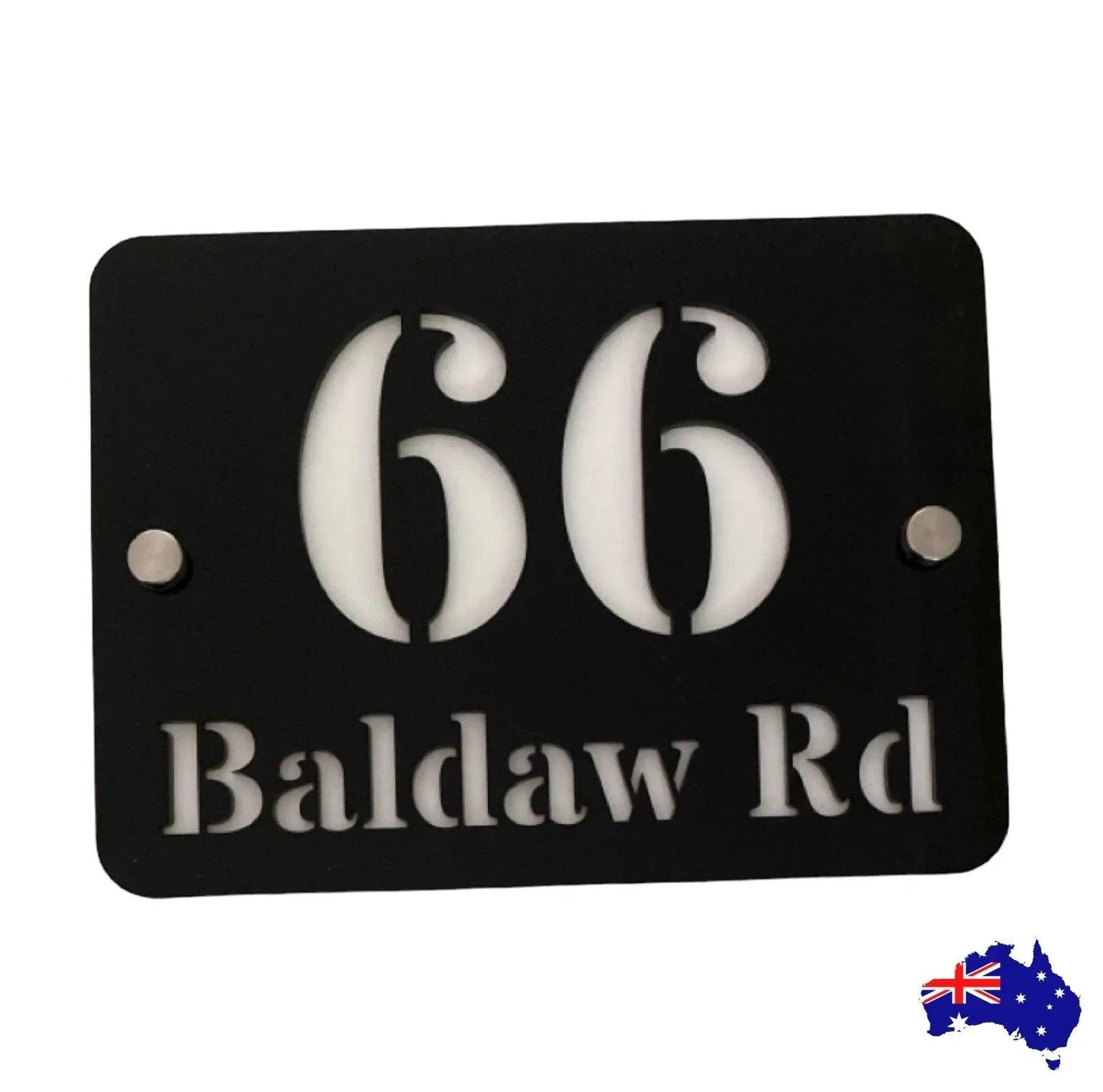 Personalised Street Number Address Letter Box Black House Custom Sign - The Renmy Store Homewares & Gifts