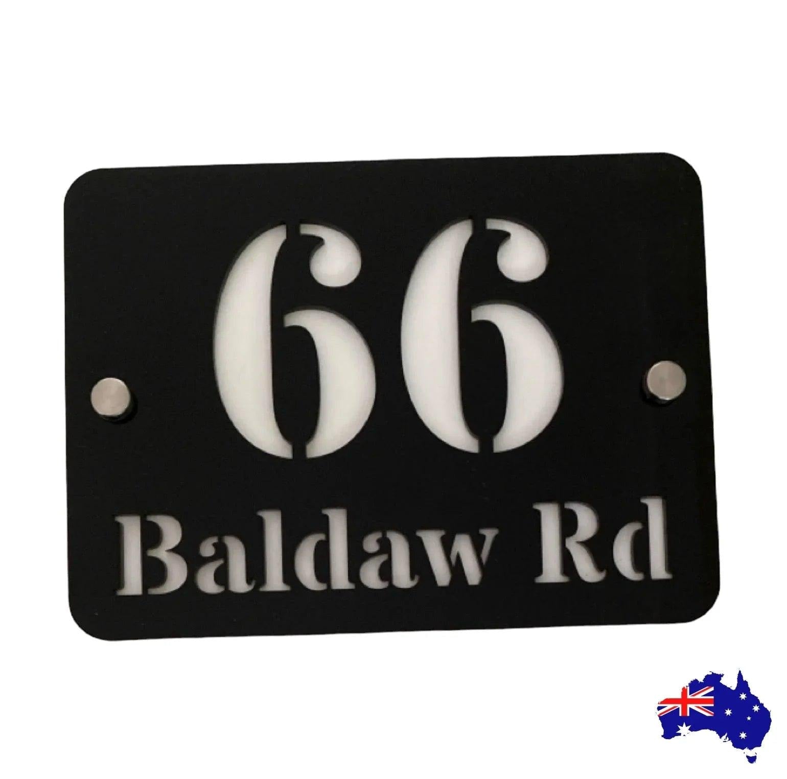 Personalised Street Number Address Letter Box Black House Custom Sign - The Renmy Store Homewares & Gifts