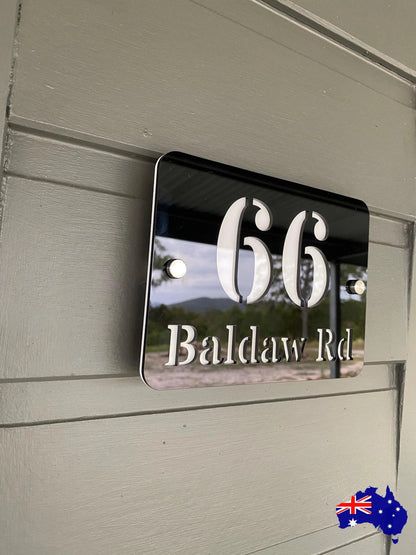 Personalised Street Number Address Letter Box Black House Custom Sign - The Renmy Store Homewares & Gifts