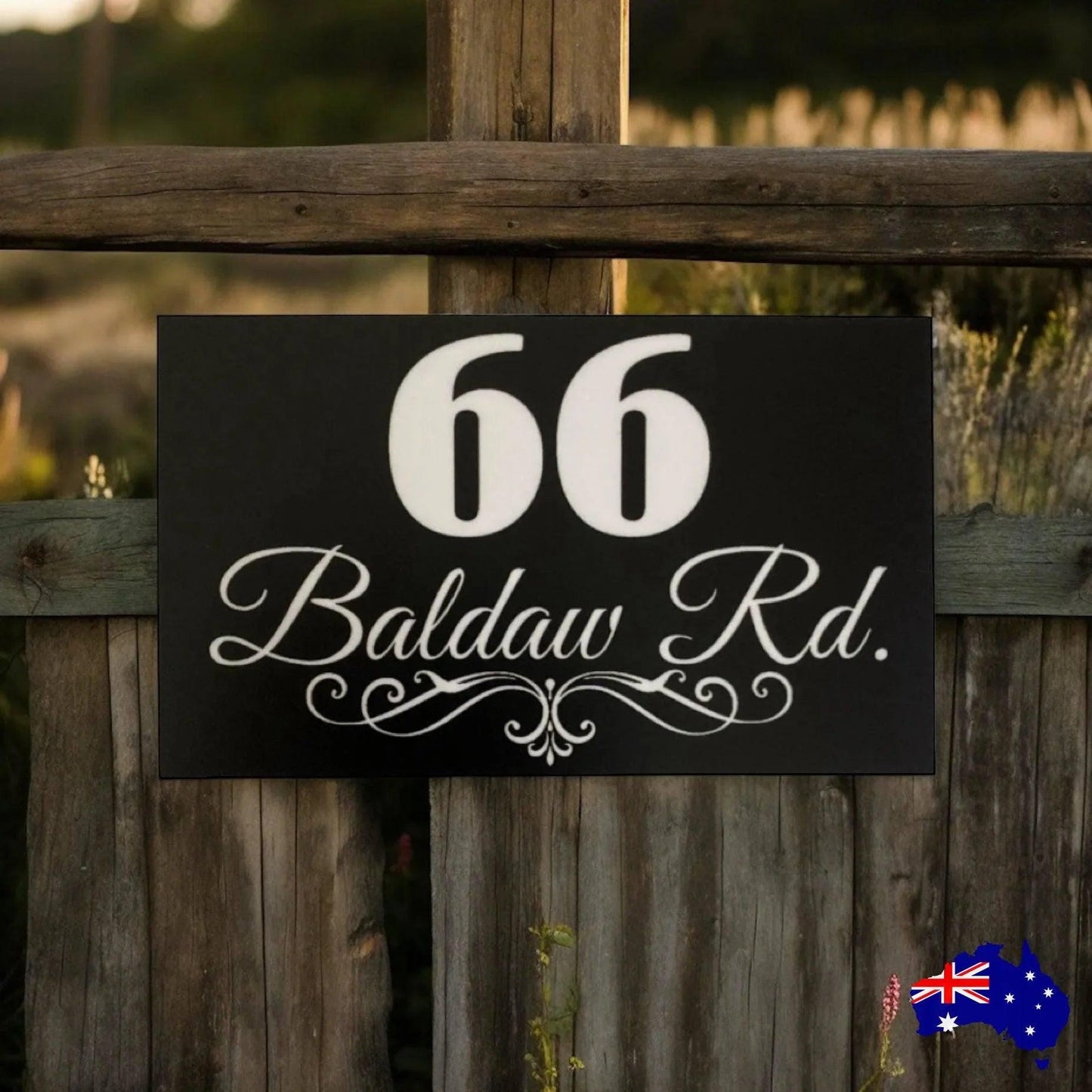 Personalised Street Number Address Letter Box White Black House Custom Sign - The Renmy Store Homewares & Gifts