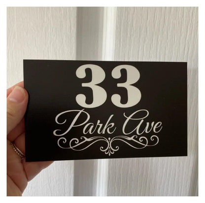 Personalised Street Number Address Letter Box White Black House Custom Sign - The Renmy Store Homewares & Gifts