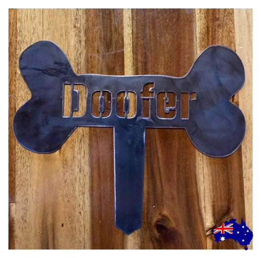 Memorial Pet Custom Personalised Metal Steel Bone Sign - The Renmy Store Homewares & Gifts