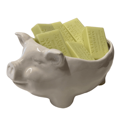 Pig Soap Holder Farmhouse Lemon Scented Soap Bathroom - The Renmy Store Homewares & Gifts 