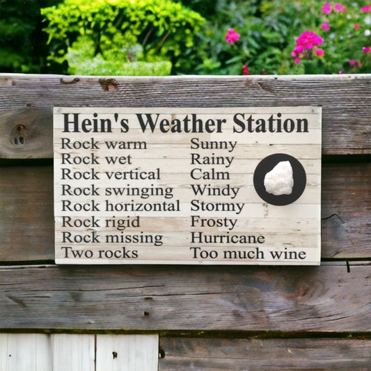 Weather Station Funny Rock Custom Personalised Fun Sign - The Renmy Store Homewares & Gifts 