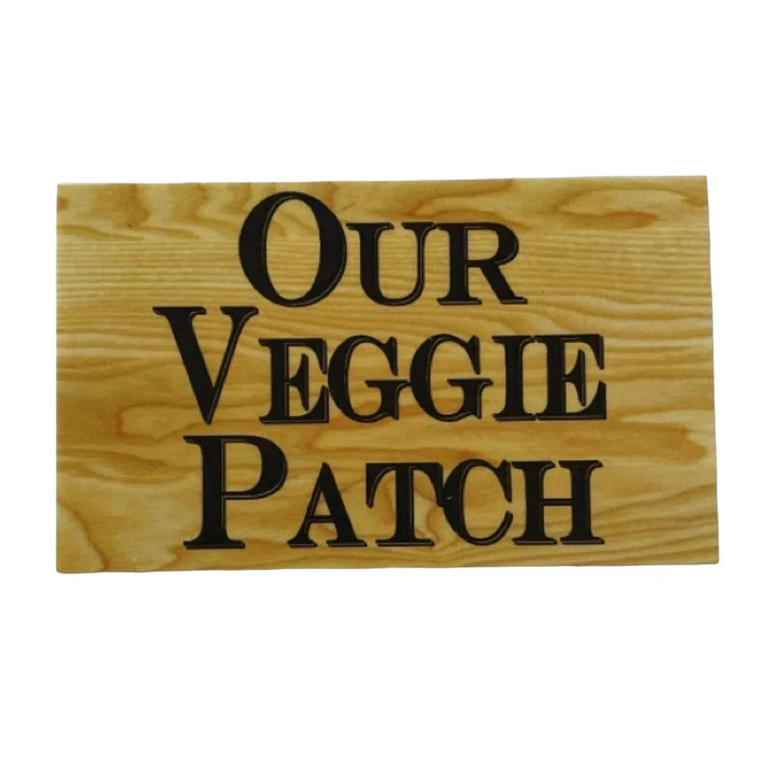 Our Veggie Patch Rustic Timber Look Sign – The Renmy Store Homewares ...