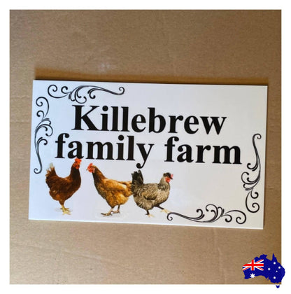 Chicken Hen Coop Your Text Custom Wording Sign - The Renmy Store Homewares & Gifts 