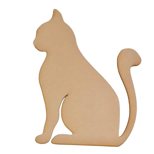 Cat Design 2 DIY Raw MDF Timber - The Renmy Store Homewares & Gifts 