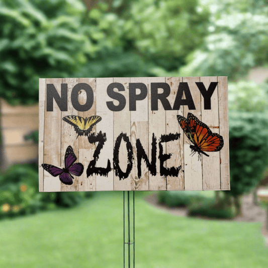 No Spray Zone Butterfly Garden Sign - The Renmy Store Homewares & Gifts 