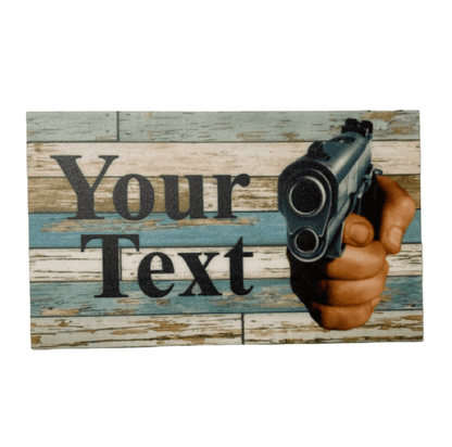 Warning Protection Hands Up Custom Sign - The Renmy Store Homewares & Gifts 