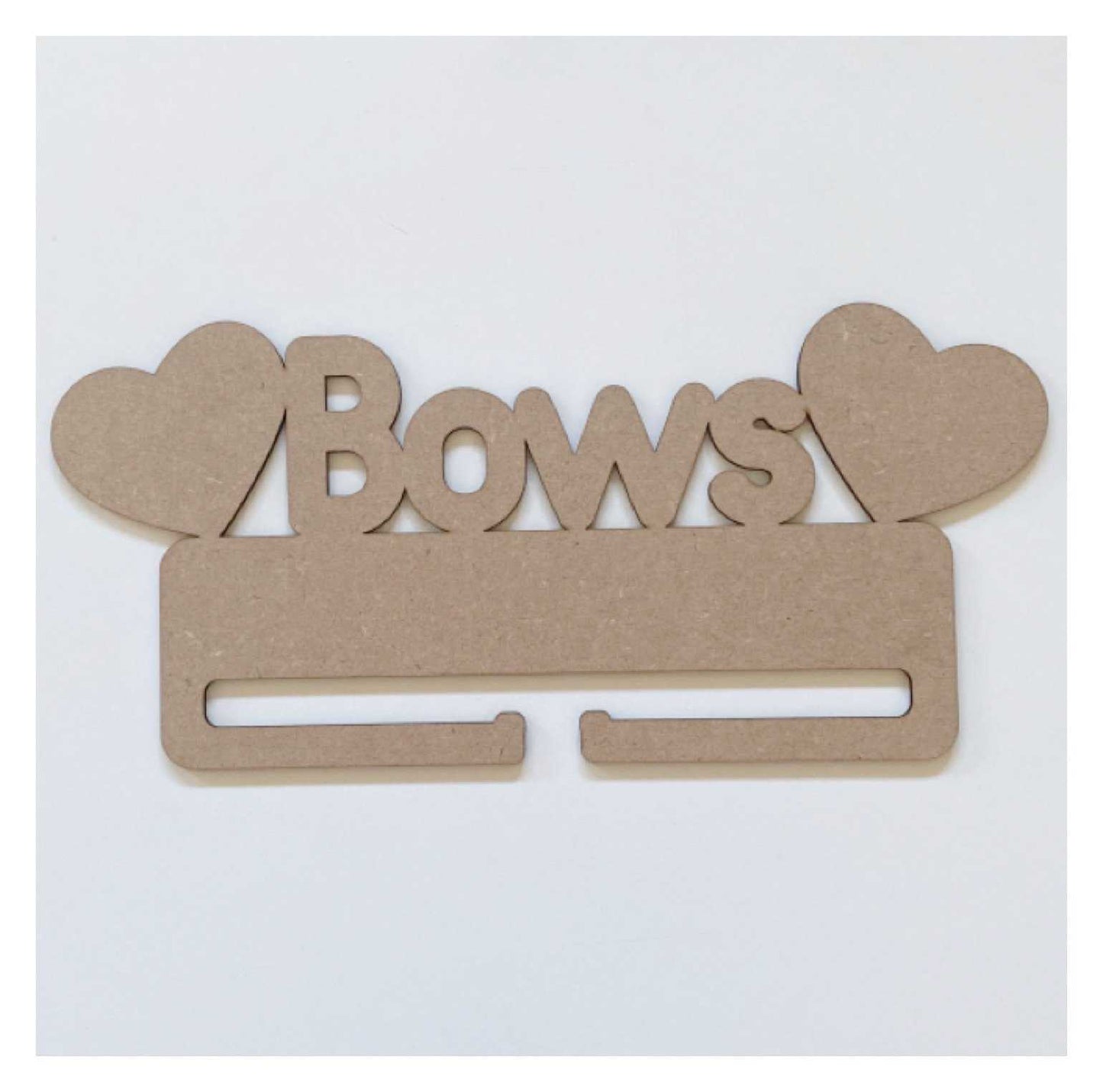 Bows Girls Bow Holder Organiser Hearts MDF Wooden DIY Craft - The Renmy Store Homewares & Gifts 