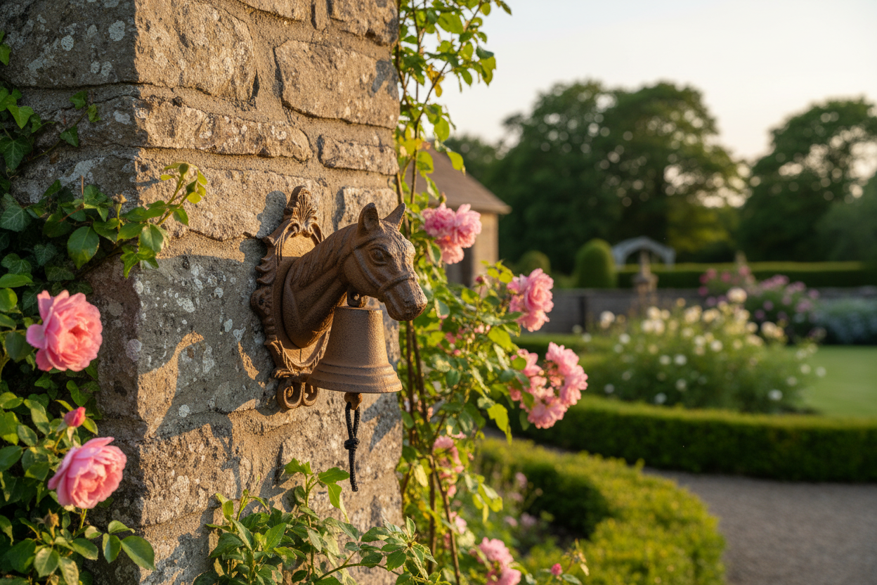 Cast Iron Horse Head Doorbell — Country Estate Entrance — Rustic Farmhouse Decor — Australian Made
