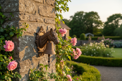 Cast Iron Horse Head Doorbell — Country Estate Entrance — Rustic Farmhouse Decor — Australian Made