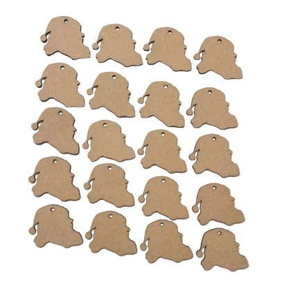Santa Set of 20 Hanging Tag MDF Wooden DIY Craft - The Renmy Store Homewares & Gifts 