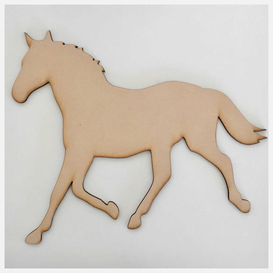 Horse Raw MDF Timber DIY Craft - The Renmy Store Homewares & Gifts 