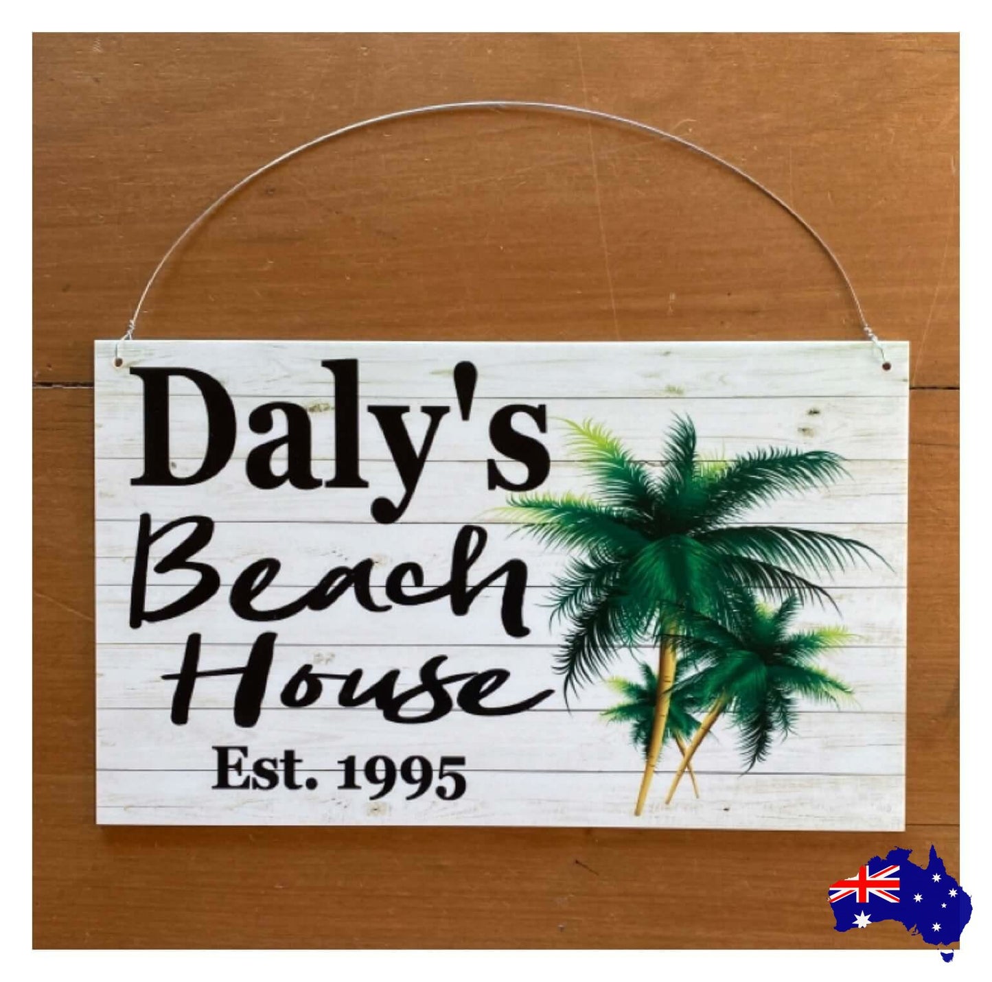 Beach House Custom Palm Tree Sign - The Renmy Store Homewares & Gifts 