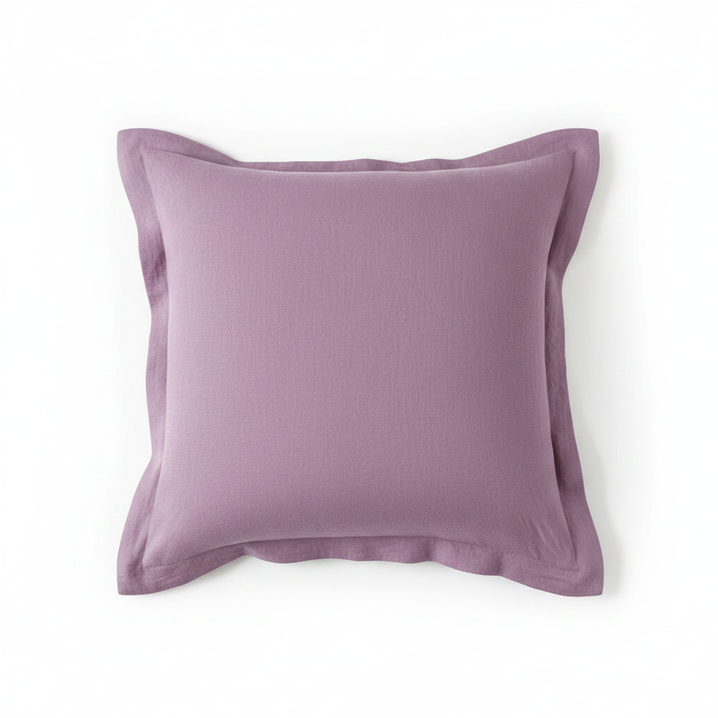 100% Linen Cushion Cover — White Background Product Shot — Natural Linen Texture