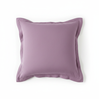 100% Linen Cushion Cover — White Background Product Shot — Natural Linen Texture