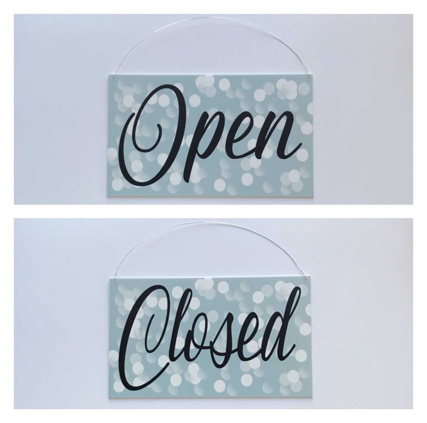 Open Closed Business Shop Café Hanging Sign Sparkle - The Renmy Store Homewares & Gifts 