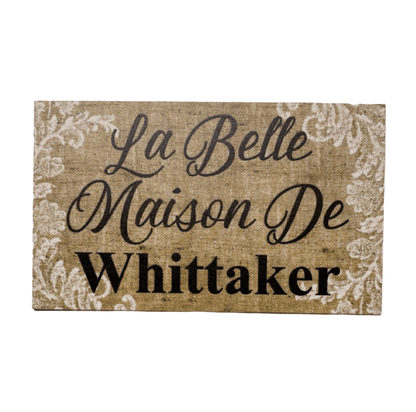 La Belle Maison De French Custom Personalised Sign - The Renmy Store Homewares & Gifts 