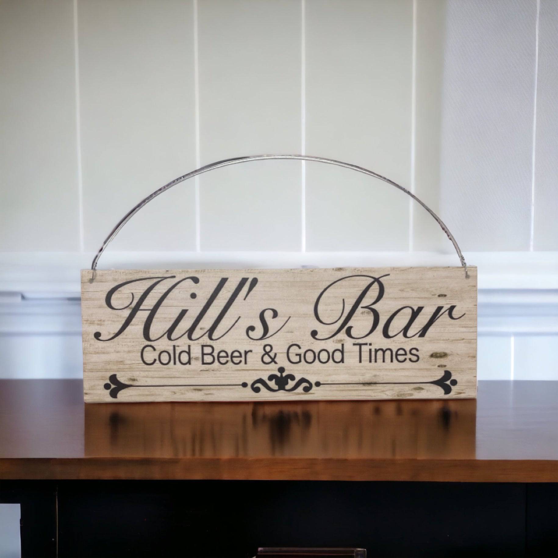 Bar Custom Personalised Cold Beer Good Times Sign - The Renmy Store Homewares & Gifts 