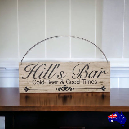 Bar Custom Personalised Cold Beer Good Times Sign - The Renmy Store Homewares & Gifts 