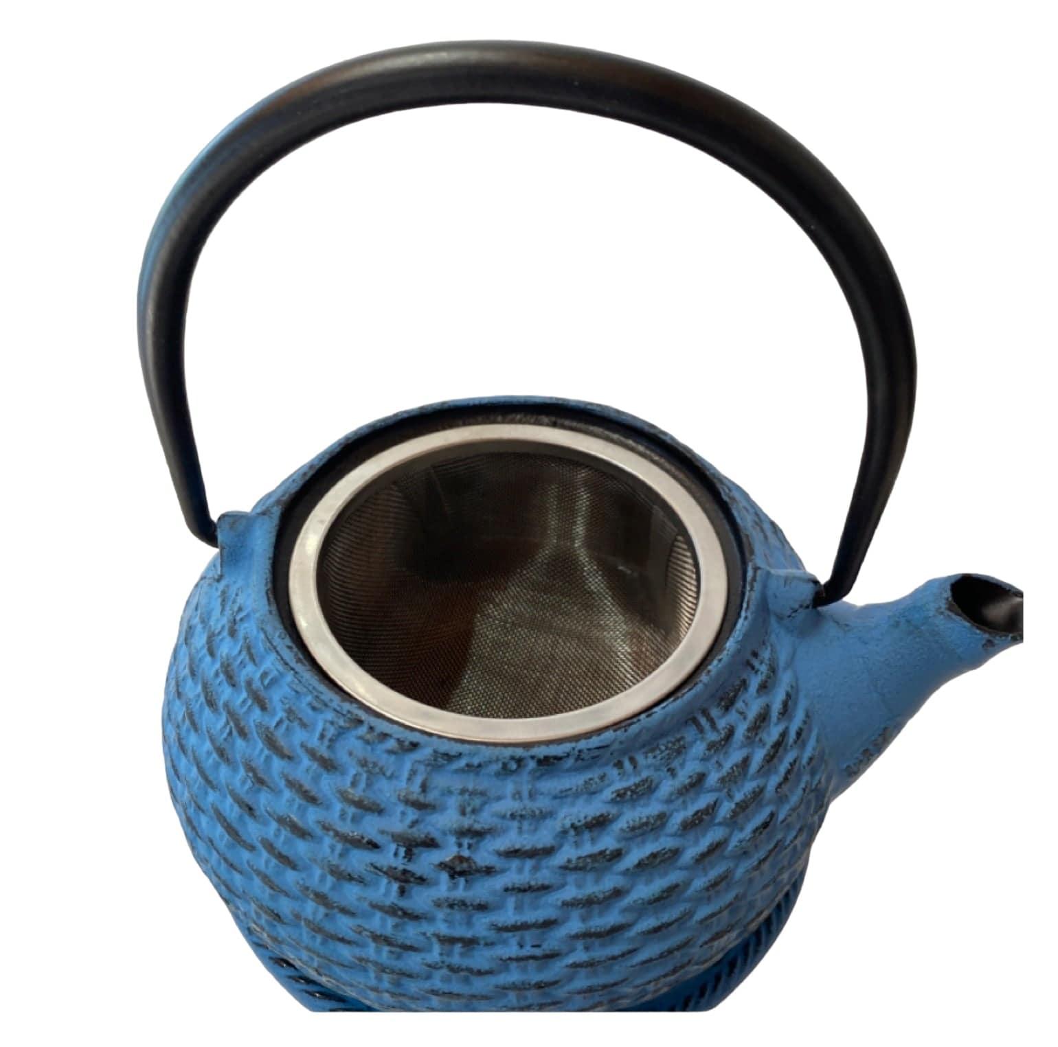 Teapot Cast Iron Blue Vintage - The Renmy Store Homewares & Gifts 