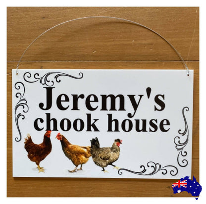 Chicken Hen Coop Your Text Custom Wording Sign - The Renmy Store Homewares & Gifts 