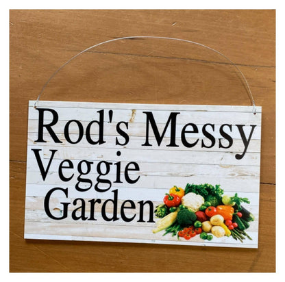 Vegetable Veggie Garden Custom Personalised Sign - The Renmy Store Homewares & Gifts 