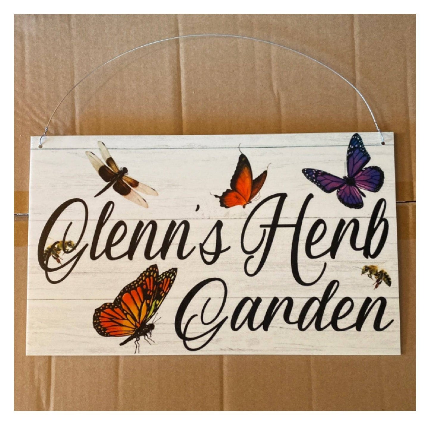 Butterfly Dragonfly Custom Personalised Palace Sign - The Renmy Store Homewares & Gifts 