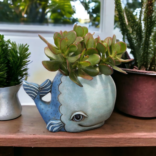 Whale Funky Pot Planter Large - The Renmy Store Homewares & Gifts 