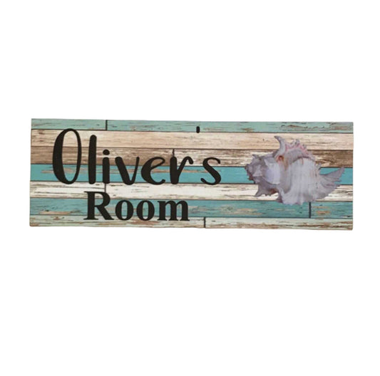 Custom Personalised Beach Shack Shell Room Sign - The Renmy Store Homewares & Gifts 