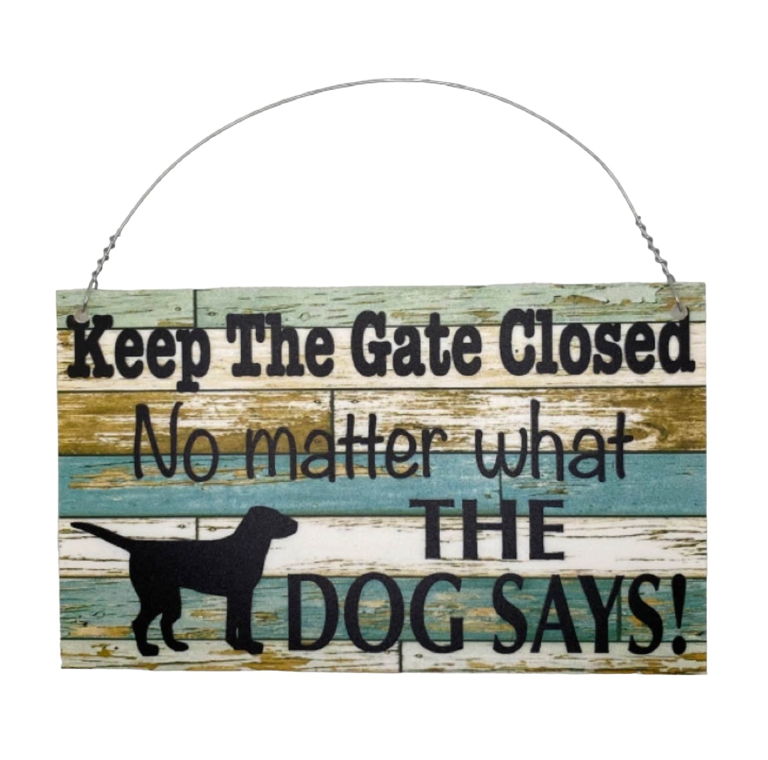 Keep The Gate Closed Blue Dog or Dogs Sign - The Renmy Store Homewares & Gifts 