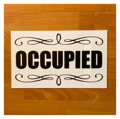 Occupied Toilet Door Busy White Sign - The Renmy Store Homewares & Gifts 