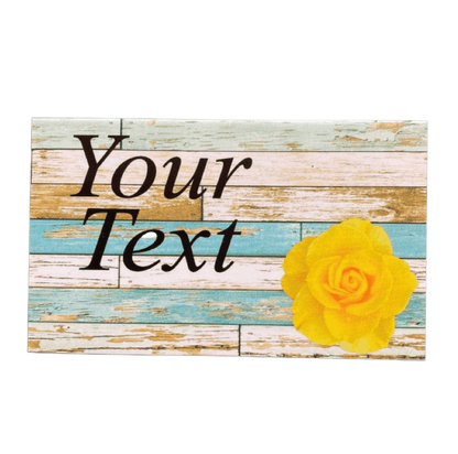 Rose Yellow Garden Blue Custom Personalised Sign - The Renmy Store Homewares & Gifts 