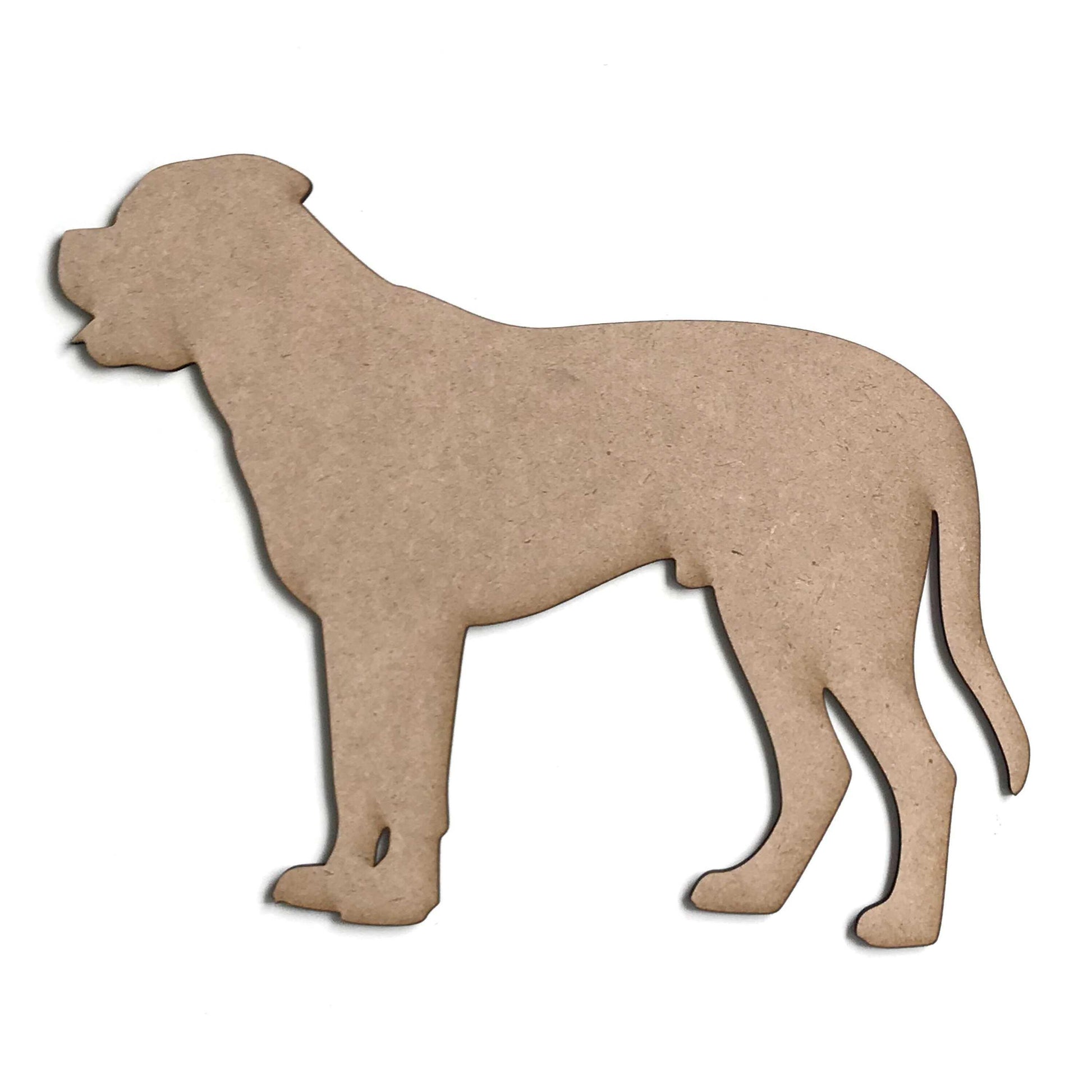 Dog French Mastiff Dogue Bordeaux MDF DIY Raw Cut Out Art Craft Decor - The Renmy Store Homewares & Gifts 