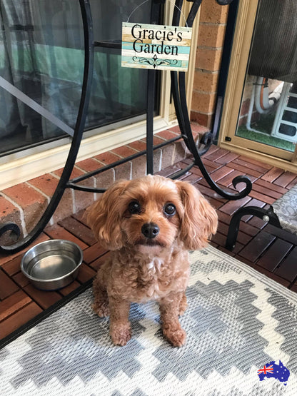 Custom Personalised Blue Timber Look Sign - The Renmy Store Homewares & Gifts 