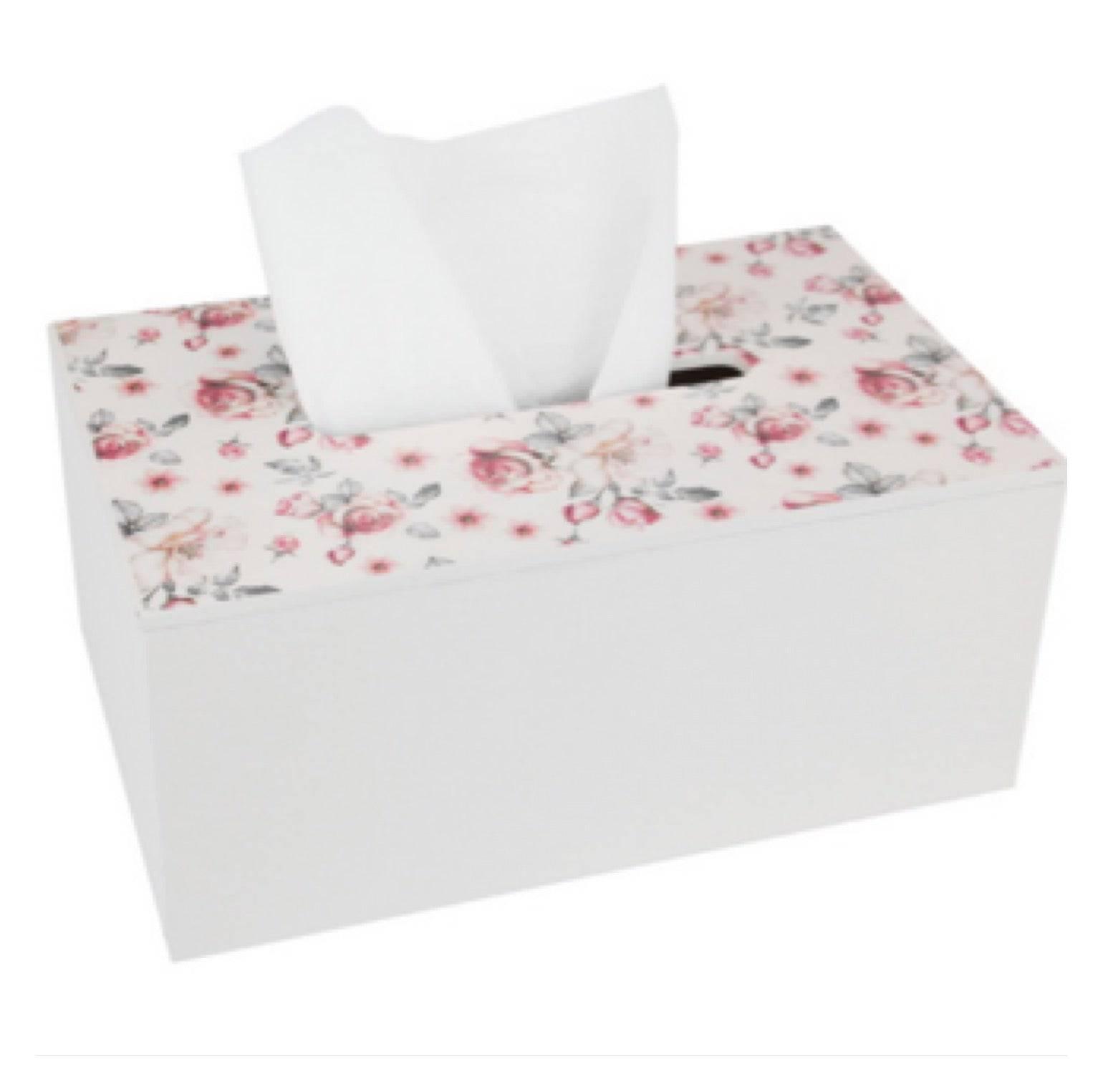 Tissue Box Country Vintage Rose Floral - The Renmy Store Homewares & Gifts 