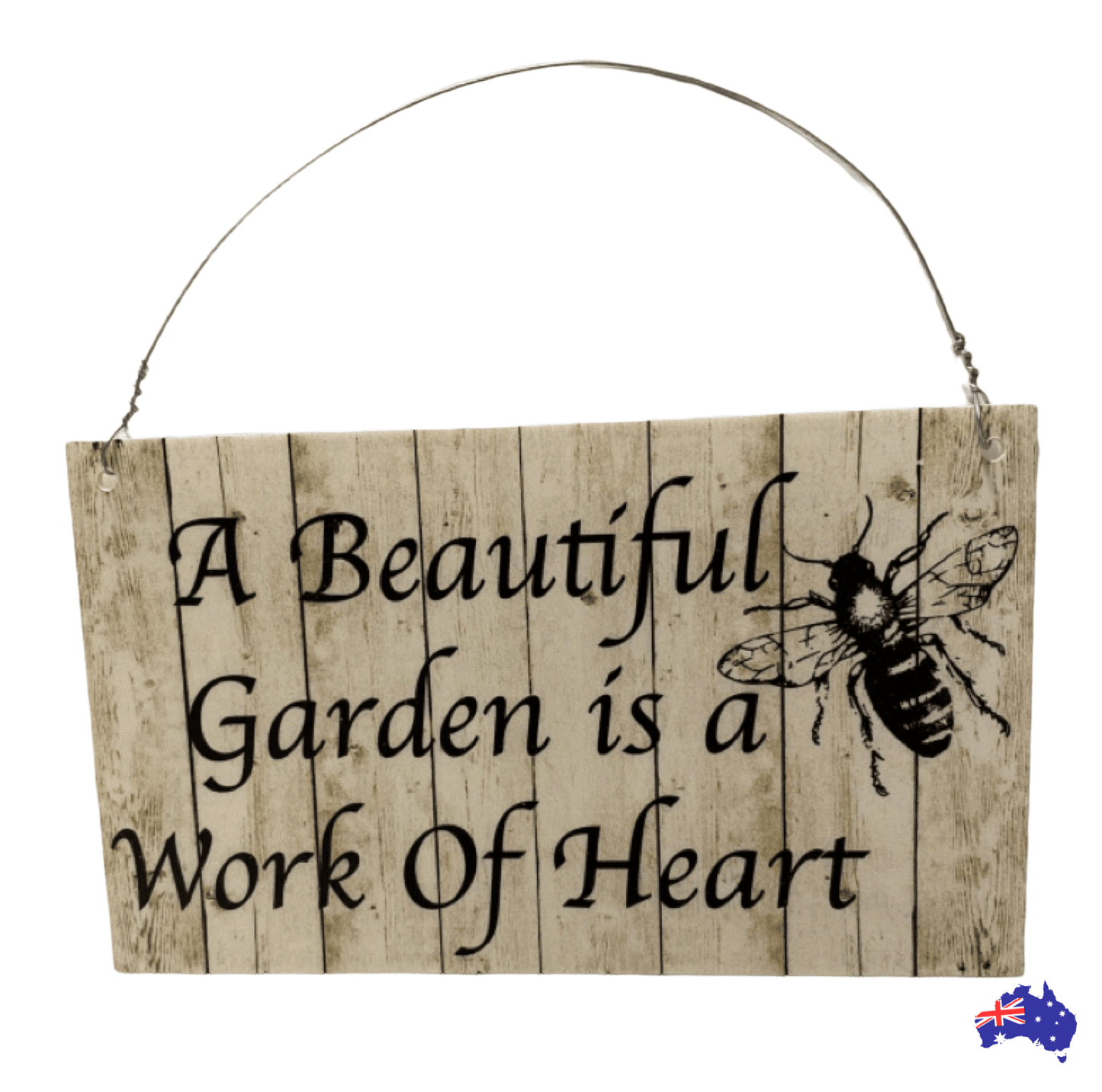 Beautiful Garden Is A Work Of Heart Sign - The Renmy Store Homewares & Gifts 