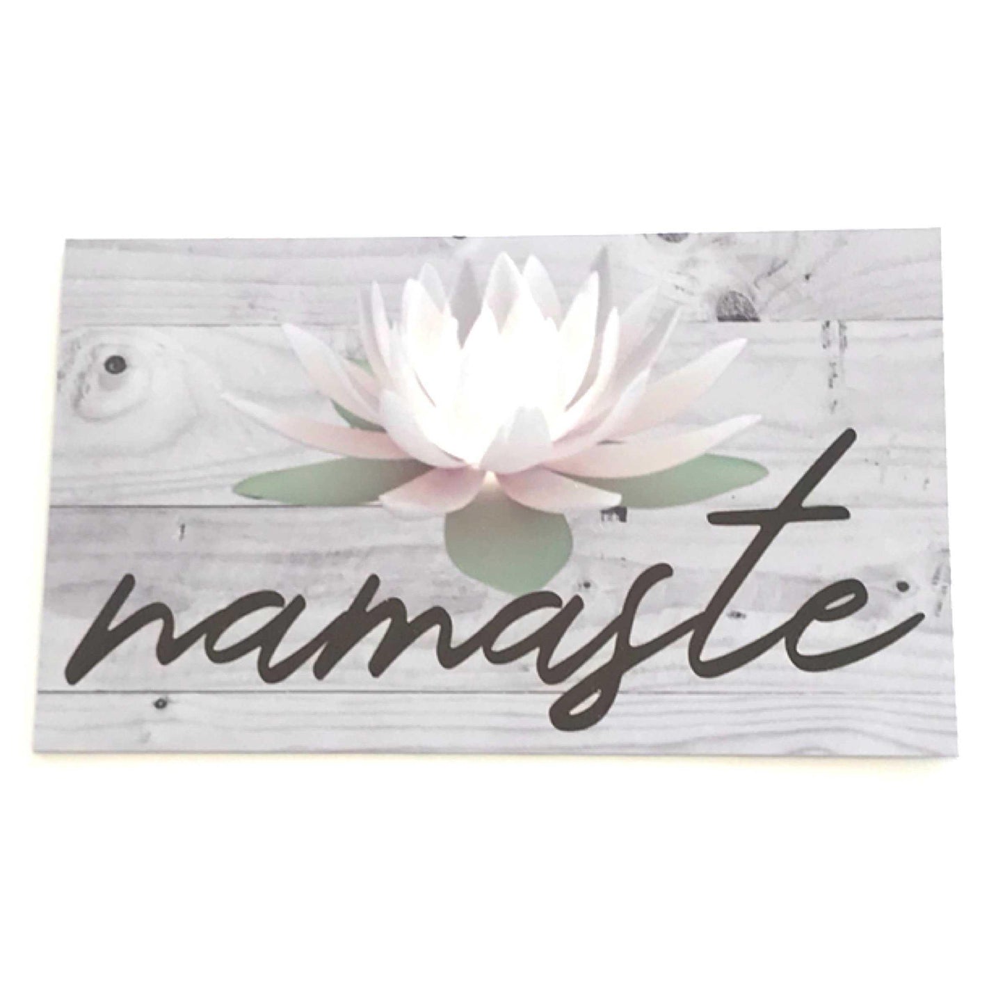 Namaste with Lotus Flower Sign - The Renmy Store Homewares & Gifts 