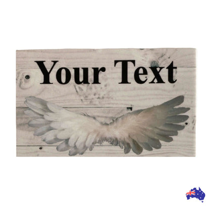 Angel Wings Custom Personalised Shabby Sign - The Renmy Store Homewares & Gifts 