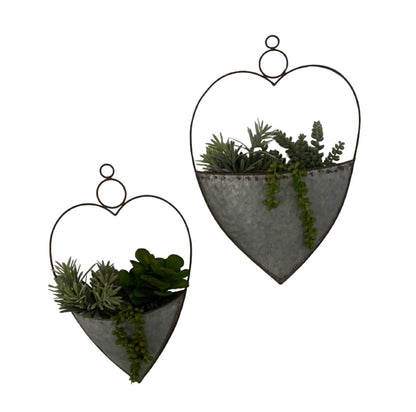 Heart Hanging Set Rustic Planter Pot - The Renmy Store Homewares & Gifts 