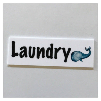 Whale Toilet Laundry Bathroom Door Sign - The Renmy Store Homewares & Gifts 