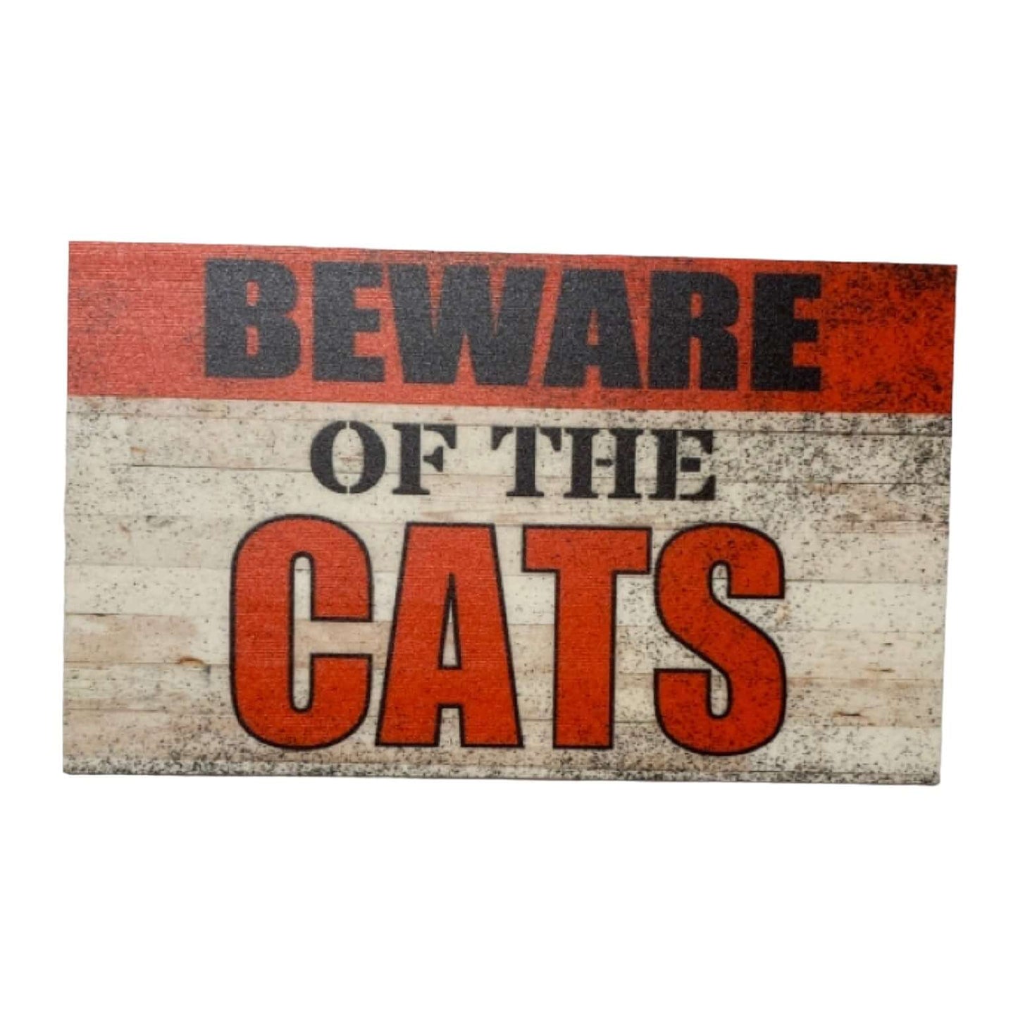 Beware Of The Cat or Cats Red Sign - The Renmy Store Homewares & Gifts 